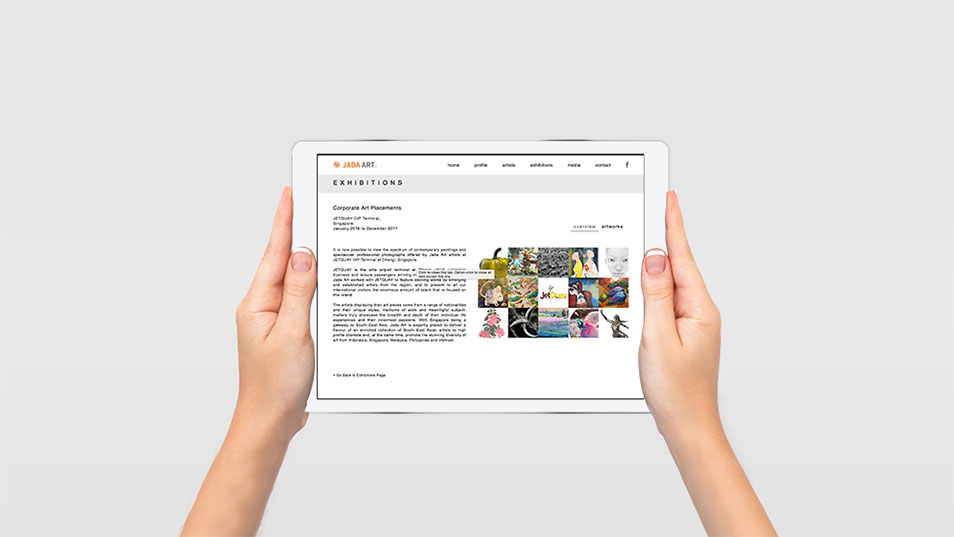 Jada Art Gallery - Responsive Website Development