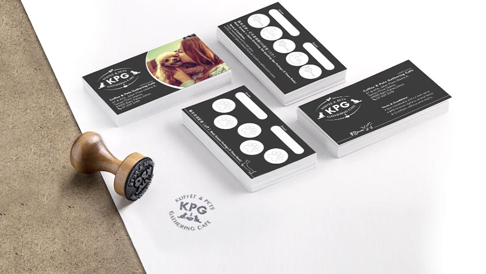Koffee & Pets Gathering Cafe - Brand Logo Design, Signage Design, Menu Design, Business Card Design, Member Reward Card Design